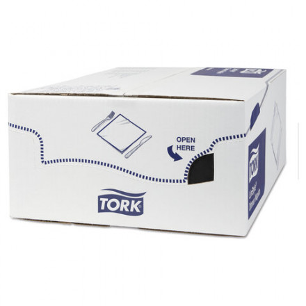 Салфетки бумажные нетканые сервировочные TORK &quot;LinStyle Premium&quot;, 39х39 см, 50 шт., чёрные, 478726