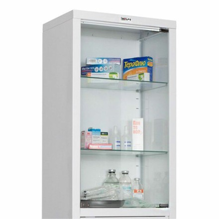 Шкаф медицинский 1-створчатый HILFE &quot;МД 1 1760/SG&quot; 1850х600х400 мм, стекло, белый, S26199204509