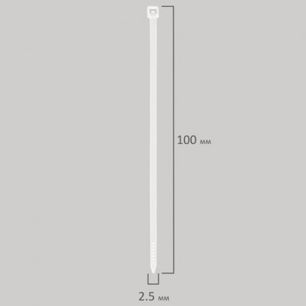 Стяжка (хомут) нейлоновая сверхпрочная POWER LOCK, 2,5х100 мм, КОМПЛЕКТ 100 шт., белая, SONNEN, 607918